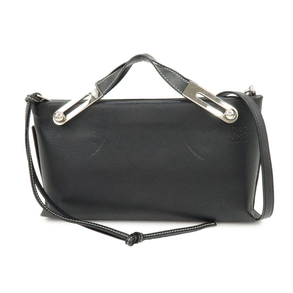 Loewe Anagram Missy Small Calfskin Shoulder Bag Black